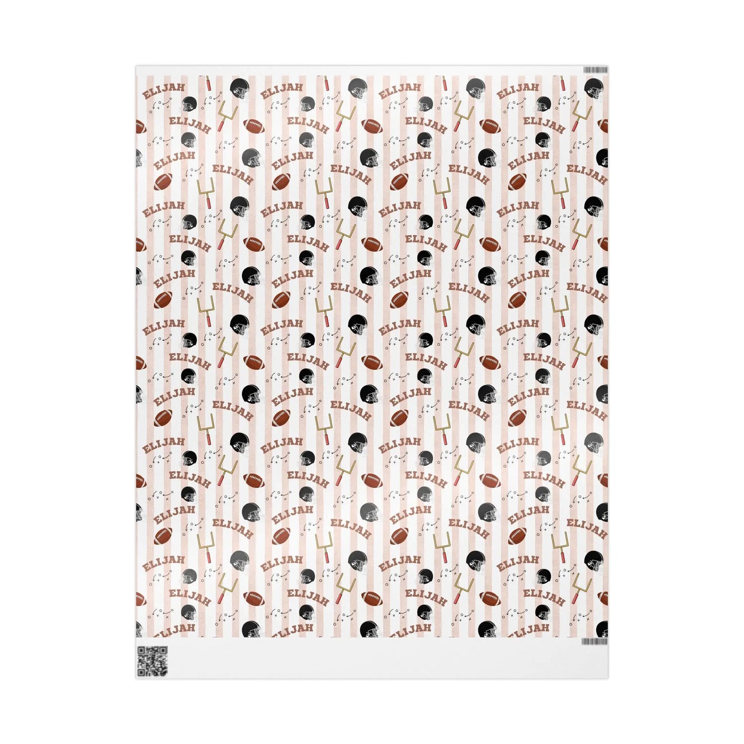 Personalized Football Wrapping Paper | Custom Name Gift Wrap Printify