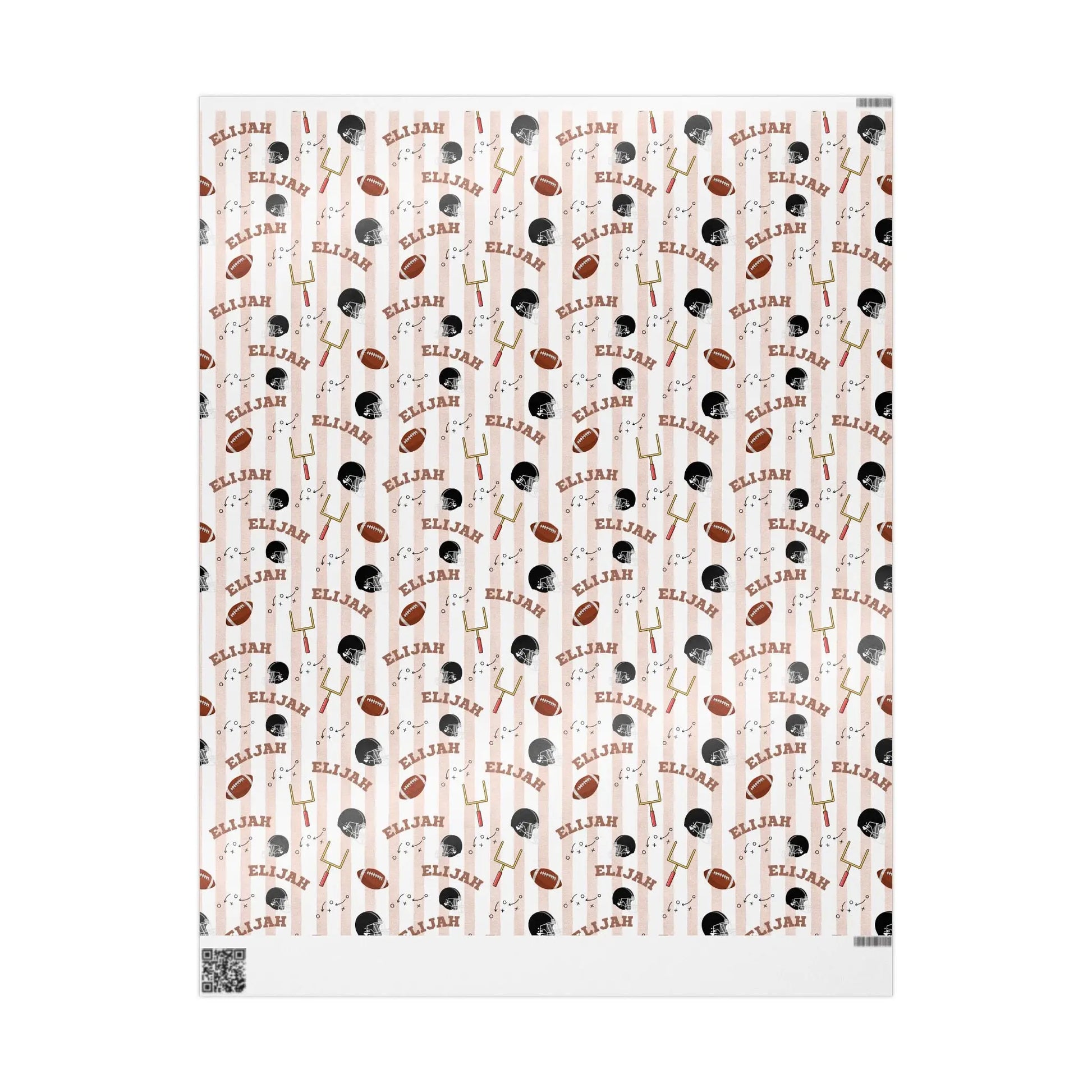 Personalized Football Wrapping Paper | Custom Name Gift Wrap Printify