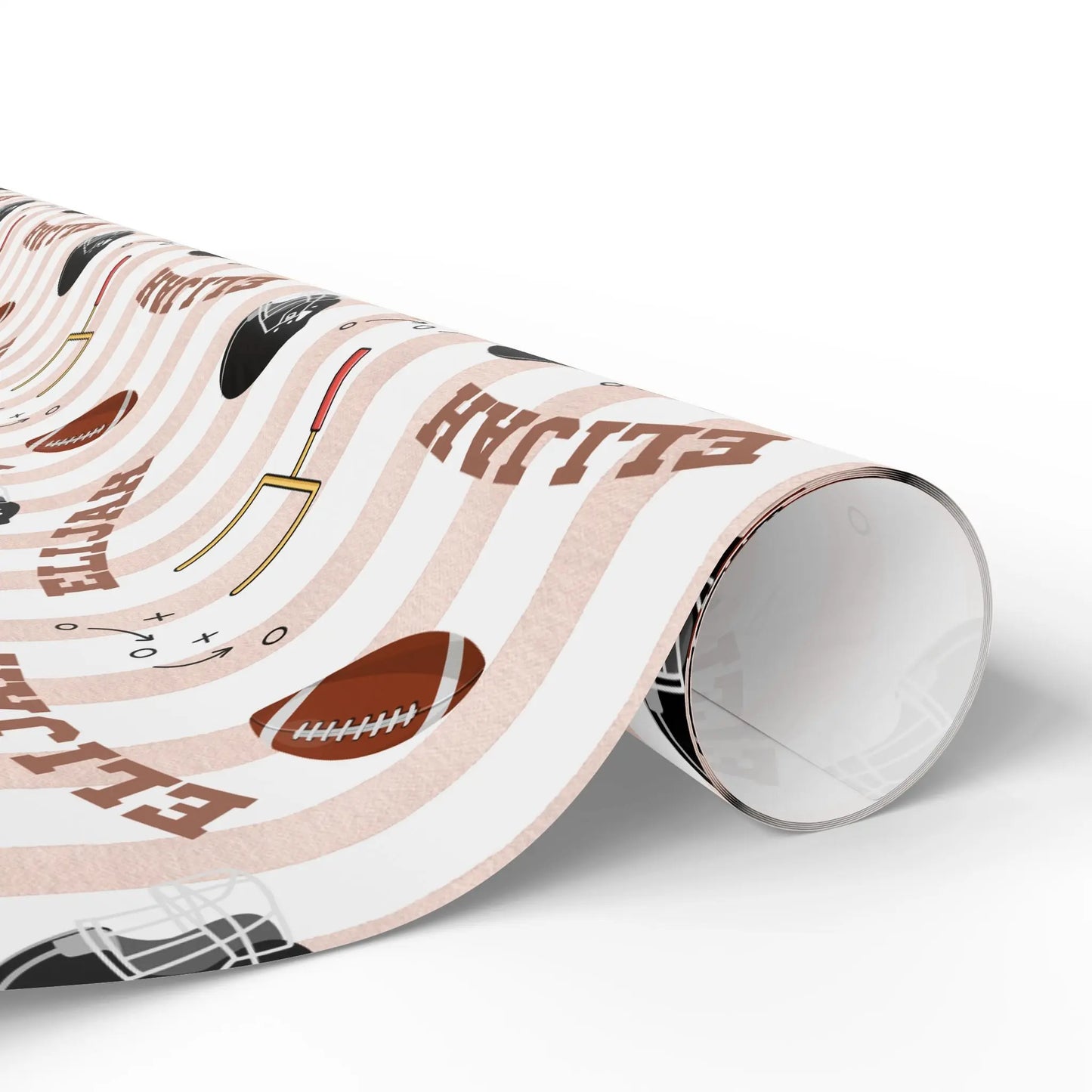 Personalized Football Wrapping Paper | Custom Name Gift Wrap Printify