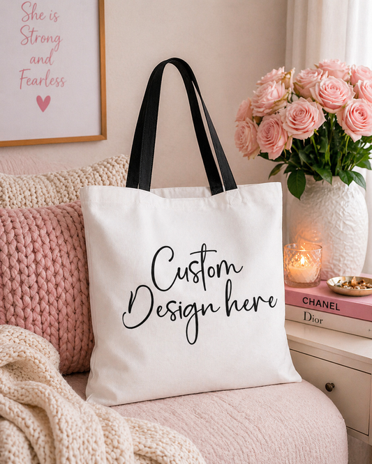 Custom Tote Bag | Add Your Logo or Design | Personalized Tote | Boutique Custom Gift