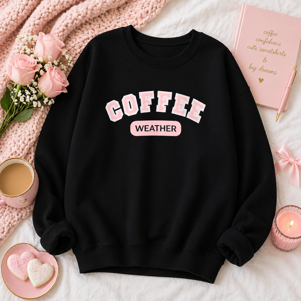 Coffee Weather Crewneck Sweatshirt | Cozy Coffee Lover Pullover