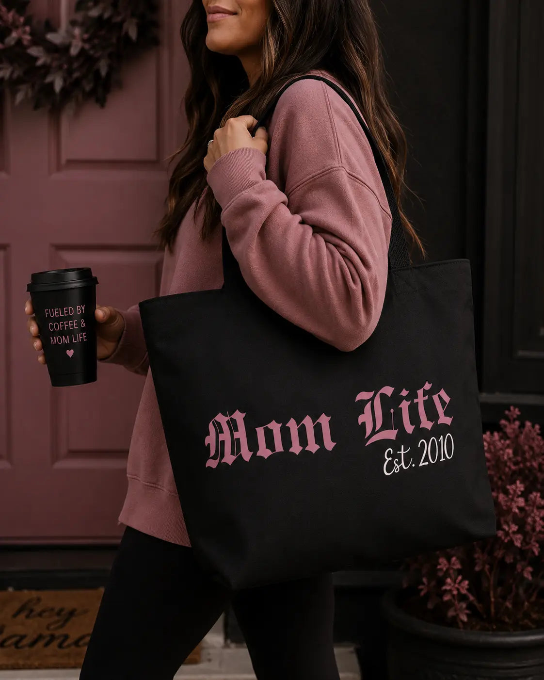Personalized Mom Life Est. Year Tote Bag Printify