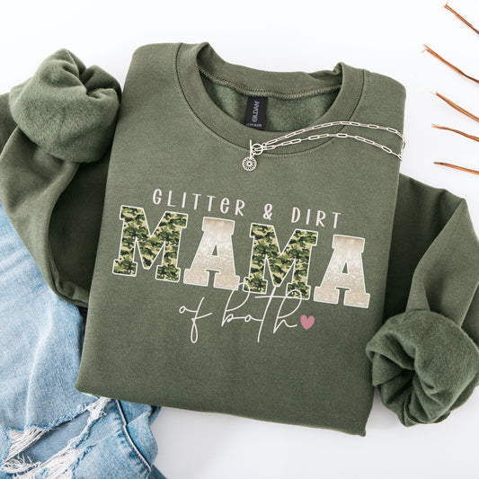 Glitter & Dirt Mama Crewneck Sweatshirt – Mama of Both Pullover